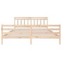 Estructura de cama de madera maciza 200x200 cm de vidaXL, Camas y somieres - Ref: Foro24-3100674, Precio: 137,07 €, Descuento: %