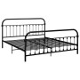 Black metal bed frame 180x200 cm by vidaXL, Beds and slatted bases - Ref: Foro24-284503, Price: 188,63 €, Discount: %