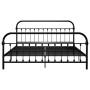 Black metal bed frame 180x200 cm by vidaXL, Beds and slatted bases - Ref: Foro24-284503, Price: 188,63 €, Discount: %