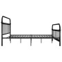 Black metal bed frame 180x200 cm by vidaXL, Beds and slatted bases - Ref: Foro24-284503, Price: 188,63 €, Discount: %