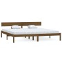 Estructura cama madera maciza marrón miel Super King 180x200 cm de vidaXL, Camas y somieres - Ref: Foro24-810165, Precio: 115...