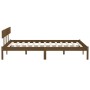 Estructura cama madera maciza marrón miel Super King 180x200 cm de vidaXL, Camas y somieres - Ref: Foro24-810165, Precio: 115...