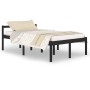 Cama para personas mayores madera maciza pino negra 120x200 cm de vidaXL, Camas y somieres - Ref: Foro24-810613, Precio: 101,...