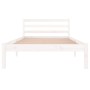 Solid white pine wood bed frame 100x200 cm by vidaXL, Beds and slatted bases - Ref: Foro24-810421, Price: 80,99 €, Discount: %