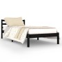 Solid black pine wood sofa bed 90x200 cm by vidaXL, Beds and slatted bases - Ref: Foro24-810419, Price: 95,47 €, Discount: %