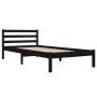 Solid black pine wood sofa bed 90x200 cm by vidaXL, Beds and slatted bases - Ref: Foro24-810419, Price: 95,47 €, Discount: %