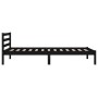 Solid black pine wood sofa bed 90x200 cm by vidaXL, Beds and slatted bases - Ref: Foro24-810419, Price: 95,47 €, Discount: %