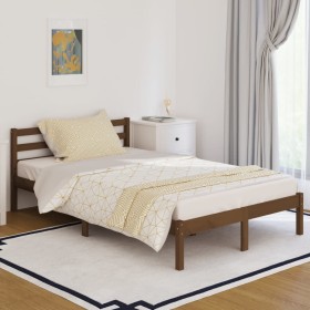 Sofá cama madera maciza de pino marrón miel 120x200 cm de vidaXL, Camas y somieres - Ref: Foro24-810428, Precio: 100,41 €, De...