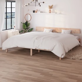 Solid pine wood bed frame 200x200 cm by vidaXL, Beds and slatted bases - Ref: Foro24-810167, Price: 109,99 €, Discount: %