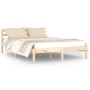 Estructura de cama madera maciza de pino 140x200 cm de vidaXL, Camas y somieres - Ref: Foro24-810430, Precio: 91,10 €, Descue...