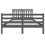 Estructura de cama madera maciza gris 5FT tamaño king 150x200cm de vidaXL, Camas y somieres - Ref: Foro24-3100661, Precio: 15...