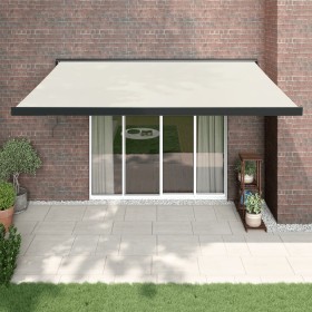 Retractable aluminum and cream fabric awning 4.5x3 m by vidaXL, Awnings - Ref: Foro24-3154554, Price: 591,99 €, Discount: %