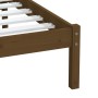 Estructura cama individual madera maciza marrón miel 75x190 cm de vidaXL, Camas y somieres - Ref: Foro24-3100552, Precio: 93,...