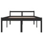 Estructura de cama madera maciza pequeña doble negro 120x190 cm de vidaXL, Camas y somieres - Ref: Foro24-810588, Precio: 127...