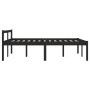 Estructura de cama madera maciza pequeña doble negro 120x190 cm de vidaXL, Camas y somieres - Ref: Foro24-810588, Precio: 127...