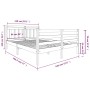 Estructura de cama de madera maciza negra 140x190 cm de vidaXL, Camas y somieres - Ref: Foro24-3100638, Precio: 162,99 €, Des...