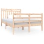 Estructura de cama doble pequeña de madera maciza 120x190 cm de vidaXL, Camas y somieres - Ref: Foro24-3100624, Precio: 116,0...