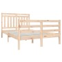 Small solid wood double bed frame 120x190 cm by vidaXL, Beds and slatted bases - Ref: Foro24-3100624, Price: 116,04 €, Discou...