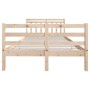 Estructura de cama doble pequeña de madera maciza 120x190 cm de vidaXL, Camas y somieres - Ref: Foro24-3100624, Precio: 116,0...