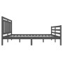 Gray solid wood bed frame 4FT small double 120x190 cm by vidaXL, Beds and slatted bases - Ref: Foro24-3100626, Price: 155,93 ...