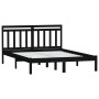 Estructura cama doble pequeña madera maciza negro 120x190 cm de vidaXL, Camas y somieres - Ref: Foro24-3100563, Precio: 148,4...