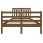 Honey brown solid wood bed frame 120x200 cm by vidaXL, Beds and slatted bases - Ref: Foro24-3100652, Price: 135,48 €, Discoun...