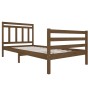 Honey brown solid wood bed frame 100x200 cm by vidaXL, Beds and slatted bases - Ref: Foro24-3100647, Price: 118,81 €, Discoun...