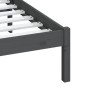 Solid gray pine wood bed frame 140x190 cm by vidaXL, Beds and slatted bases - Ref: Foro24-3100571, Price: 137,99 €, Discount: %