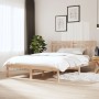 Small solid wood double bed frame 120x190 cm by vidaXL, Beds and slatted bases - Ref: Foro24-3100559, Price: 103,32 €, Discou...