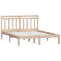 Estructura de cama doble pequeña de madera maciza 120x190 cm de vidaXL, Camas y somieres - Ref: Foro24-3100559, Precio: 104,3...