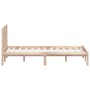 Estructura de cama doble pequeña de madera maciza 120x190 cm de vidaXL, Camas y somieres - Ref: Foro24-3100559, Precio: 104,3...