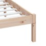 Estructura de cama doble pequeña de madera maciza 120x190 cm de vidaXL, Camas y somieres - Ref: Foro24-3100559, Precio: 104,3...