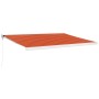 Toldo retráctil aluminio y tela naranja y marrón 4x3 m de vidaXL, Toldos - Ref: Foro24-3154543, Precio: 901,78 €, Descuento: %