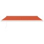 Toldo retráctil aluminio y tela naranja y marrón 4x3 m de vidaXL, Toldos - Ref: Foro24-3154543, Precio: 901,78 €, Descuento: %