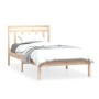 Solid pine wood bed frame 90x200 cm by vidaXL, Beds and slatted bases - Ref: Foro24-3100574, Price: 82,39 €, Discount: %