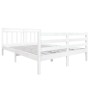 Weißer Massivholzbettrahmen 140x190 cm von vidaXL, Betten und Lattenroste - Ref: Foro24-3100635, Preis: 134,25 €, Rabatt: %