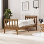 Honey brown solid wood single bed frame 75x190 cm by vidaXL, Beds and slatted bases - Ref: Foro24-3100682, Price: 107,99 €, D...