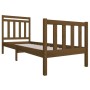 Estructura cama individual madera maciza marrón miel 75x190 cm de vidaXL, Camas y somieres - Ref: Foro24-3100682, Precio: 107...