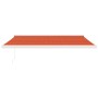 Toldo retráctil aluminio y tela naranja y marrón 4,5x3 m de vidaXL, Toldos - Ref: Foro24-3154544, Precio: 408,15 €, Descuento: %