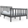 Estructura de cama de madera maciza gris 120x200 cm de vidaXL, Camas y somieres - Ref: Foro24-3100955, Precio: 145,43 €, Desc...