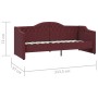 Sofá cama USB tela morada 90x200 cm de vidaXL, Camas y somieres - Ref: Foro24-337190, Precio: 216,49 €, Descuento: %