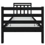 Estructura cama madera maciza individual negro 75x190 cm de vidaXL, Camas y somieres - Ref: Foro24-3100618, Precio: 101,71 €,...