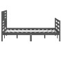 Estructura de cama madera maciza gris 120x200 cm de vidaXL, Camas y somieres - Ref: Foro24-3101085, Precio: 168,99 €, Descuen...