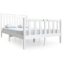 White solid wood bed frame 120x200 cm by vidaXL, Beds and slatted bases - Ref: Foro24-3100954, Price: 131,37 €, Discount: %