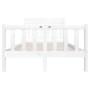 White solid wood bed frame 120x200 cm by vidaXL, Beds and slatted bases - Ref: Foro24-3100954, Price: 131,37 €, Discount: %