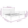 White solid wood bed frame 200x200 cm by vidaXL, Beds and slatted bases - Ref: Foro24-3100675, Price: 148,16 €, Discount: %