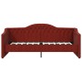 Red wine red fabric USB sofa bed 90x200 cm by vidaXL, Beds and slatted bases - Ref: Foro24-337186, Price: 213,11 €, Discount: %