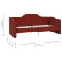 USB-Schlafsofa aus weinrotem Stoff, 90 x 200 cm von vidaXL, Betten und Lattenroste - Ref: Foro24-337186, Preis: 213,99 €, Rab...