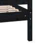 Black solid wood bed frame 100x200 cm by vidaXL, Beds and slatted bases - Ref: Foro24-3100952, Price: 133,72 €, Discount: %