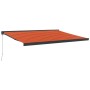 Toldo retráctil aluminio y tela naranja y marrón 4x3 m de vidaXL, Toldos - Ref: Foro24-3154568, Precio: 490,98 €, Descuento: %